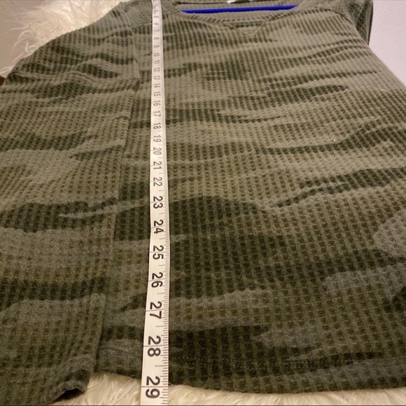 Sweet Romeo Green Camo-Print Waffle Knit Pullover, Sz 3X - Picture 9 of 11